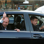 Băsescu’n maşină